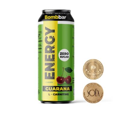 Bombbar Energy Л-Карнитин с гуараной напиток газированный Вишня 450 мл