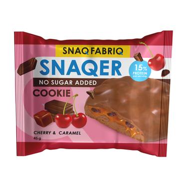 Snaqer Печенье протеиновое глазированное шоколадное Вишня-Карамель 45 г