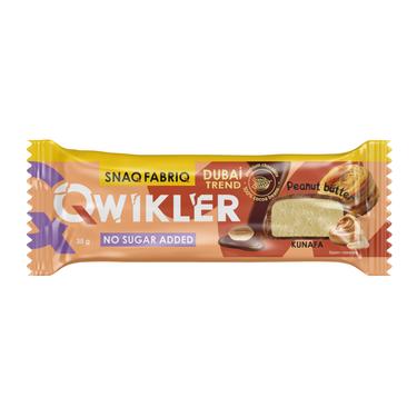 Qwikler Батончик протеиновый глазированный Арахис-Хрустящее тесто 35 г