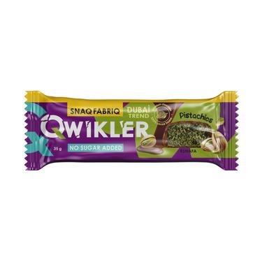 Qwikler Батончик протеиновый глазированный Фисташка-Хрустящее тесто 35 г