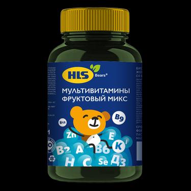 HLS Мишки Мультивитамины пастилки жевательные Фруктовый микс 90 шт