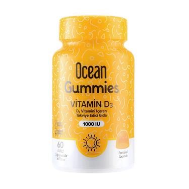 Orzax Ocean Gummies Vitamin D3 1000 МЕ пастилки жевательные Апельсин 60 шт