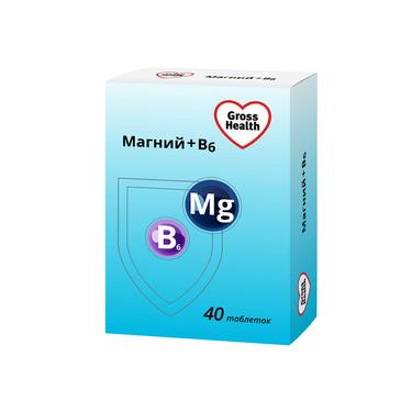Gross Health Магний+витамин B6 таблетки 40 шт
