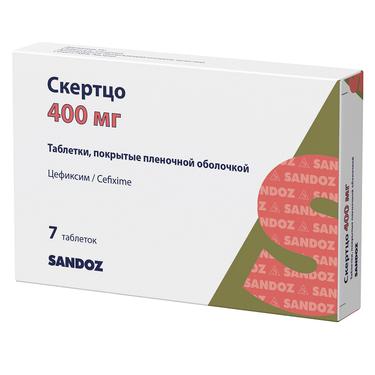 Скертцо 400 мг таблетки 7 шт