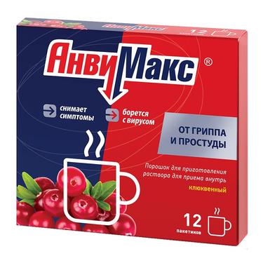 АнвиМакс порошок для приема внутрь 5 г 12 шт Клюква
