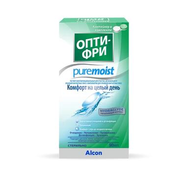 Опти-Фри Pure Moist раствор для контактных линз 90 мл + контейнер