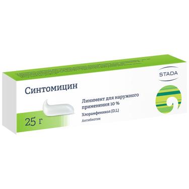 Синтомицин 10% линимент для наружного применения 25 г