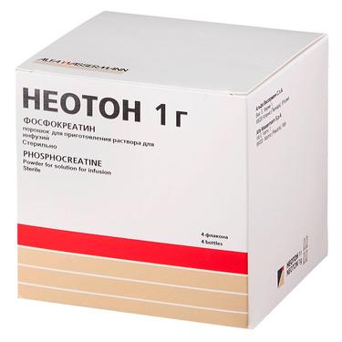 Неотон 1 г порошок для приготовления раствора для инфузий 4 шт