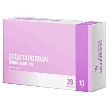 Эсциталопрам Фармасинтез 10 мг таблетки 28 шт