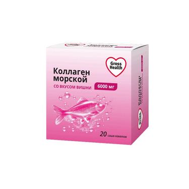 Gross Health Коллаген морской порошок Вишня 20 шт