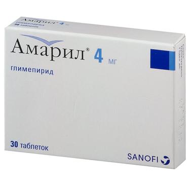 Амарил 4 мг таблетки 30 шт
