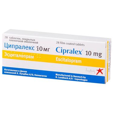 Ципралекс 10 мг таблетки 28 шт