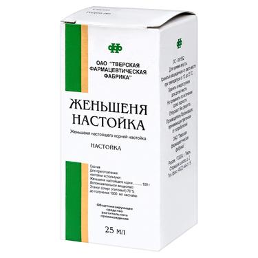 Женьшеня настойка 25 мл