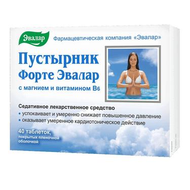 Эвалар Пустырник Форте с магнием и витамином В6 таблетки 40 шт