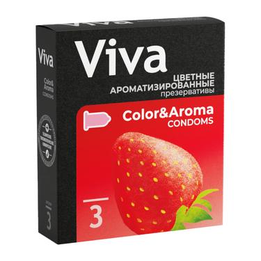 Viva Презервативы цветные и ароматизированные 3 шт