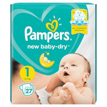 Pampers New Baby-dry 1 Подгузники детские 2-5 кг 27 шт
