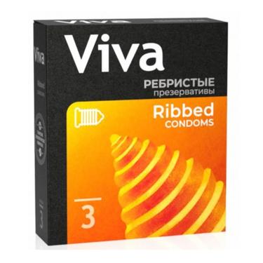 Viva Презервативы ребристые 3 шт