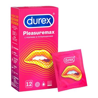 Durex Pleasuremax Презервативы с ребрами и пупырышками 12 шт