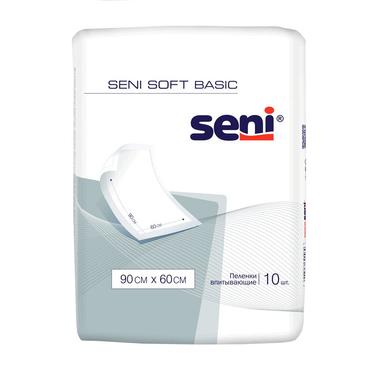 Seni Soft Basic Пеленки впитывающие одноразовые 60 см х 90 см 10 шт