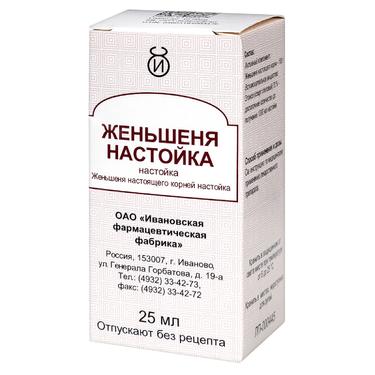 Женьшеня настойка 25 мл