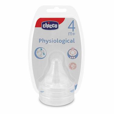 Chicco Physiological Соска силиконовая физиологичная 4+ быстрый поток 2 шт
