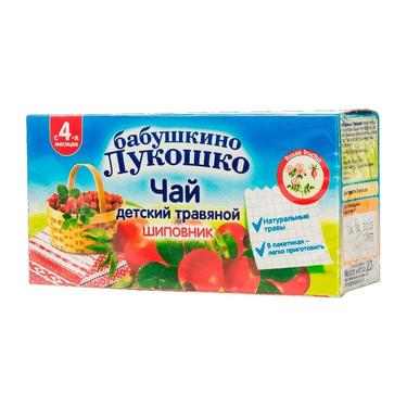 Бабушкино лукошко Чай детский травяной с 4 месяцев Шиповник фильтр-пакеты 1 г 20 шт
