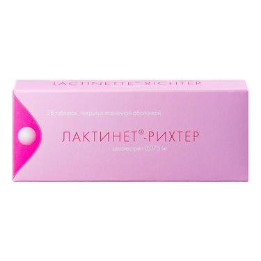 Лактинет-Рихтер 0,075 мг таблетки 28 шт