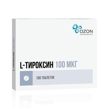 L-Тироксин 100 мкг таблетки 100 шт