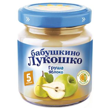 Бабушкино лукошко Пюре фруктовое Яблоко-Груша для детей с 5 месяцев 100 г