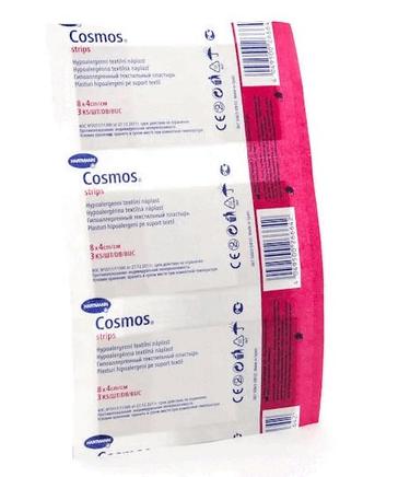 Cosmos Strips Пластырь текстильный 8 см х 4 см 3 шт