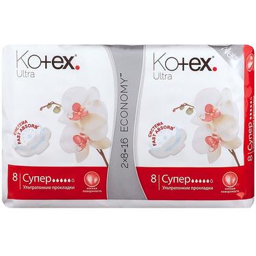 Kotex Прокладки Ультра Софт Супер 16 шт