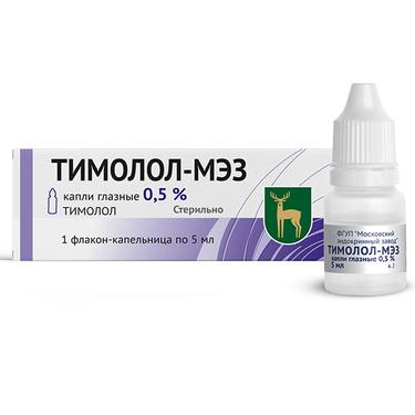Тимолол МЭЗ 0,5% капли глазные 5 мл