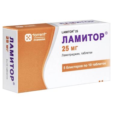 Ламитор 25 мг таблетки 50 шт