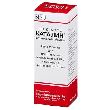 Каталин 0,75 мг таблетка для приготовления глазных капель 15 мл