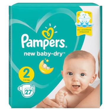 Pampers New Baby-dry 2 Подгузники детские 4-8 кг 27 шт