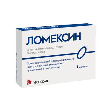 Ломексин 1000 мг капсулы вагинальные 1 шт