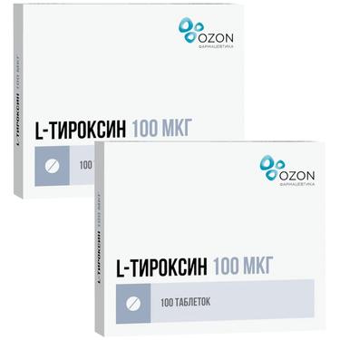 Набор 2Х L-Тироксин 100 мкг таблетки 100 шт