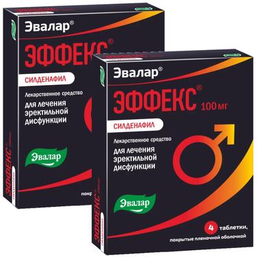Набор 2Х ЭФФЕКС Силденафил 100 мг таблетки 4 шт