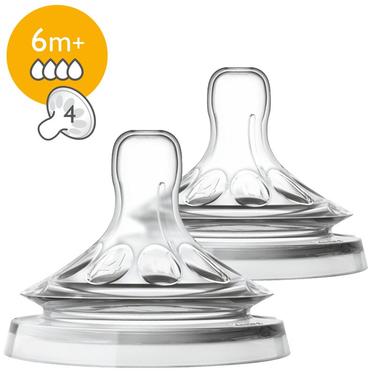 Philips Avent Natural Соска силиконовая быстрый поток с 6 месяцев 2 шт