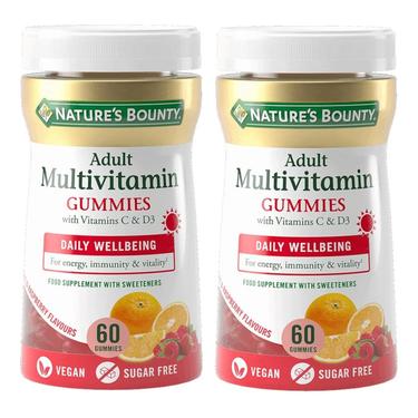 Набор 2Х Nature's Bounty Мультивитамины для взрослых жевательные пастилки 60 шт