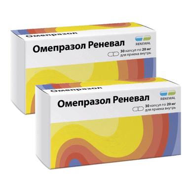Набор 2Х Омепразол Реневал 20 мг капсулы 30 шт