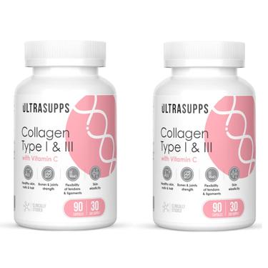 Набор 2Х Ultrasupps Коллаген I и III типа капсулы 90 шт