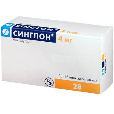 Синглон 4 мг таблетки жевательные 28 шт