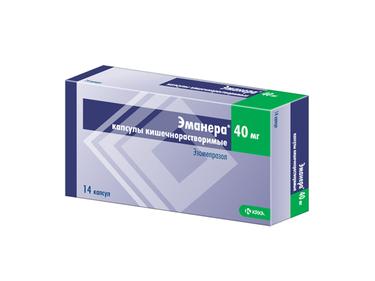 Эманера 40 мг капсулы кишечнорастворимые 14 шт