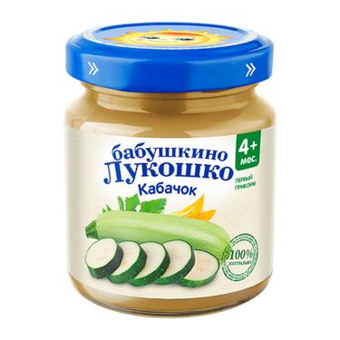 Бабушкино лукошко Пюре овощное Кабачок для детей с 4 месяцев 100 г