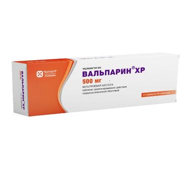 Вальпарин ХР 500 мг таблетки с пролонгированным высвобождением 30 шт