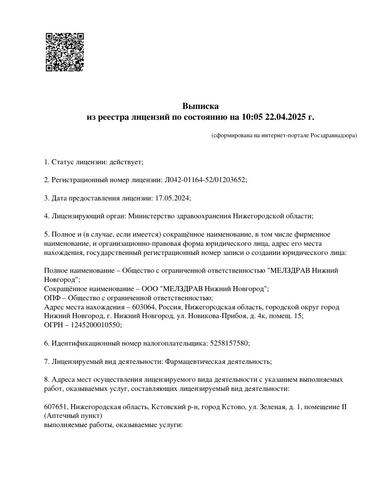 Превью лицензии