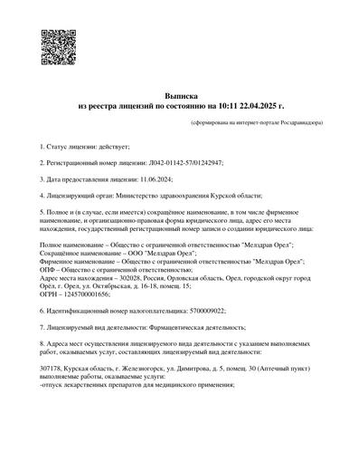 Превью лицензии