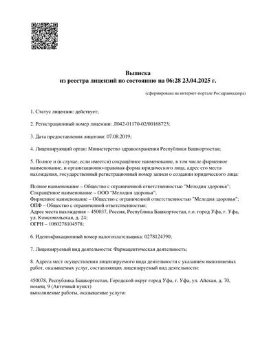 Превью лицензии