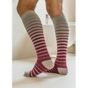 Relaxsan Гольфы компрессионные Cotton Socks Fancy 1 класс компрессии размер 5 Бордо-Полоска